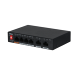 Switch cu 4 porturi PoE Dahua PFS3006-4ET-60-V2, 1.8 Gbps, 0.89 Mpps, 2.000 MAC, 2 porturi uplink, fara management