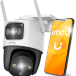 Camera supraveghere IP Wi-Fi cu lentila duala Full-Color IMOU Cruiser Dual IPC-S7XP-8M0WED-0360B-IMOU, 5+3 MP, 2x 3.6 mm, IR/lumina alba 30 m, microfon si difuzor, slot card