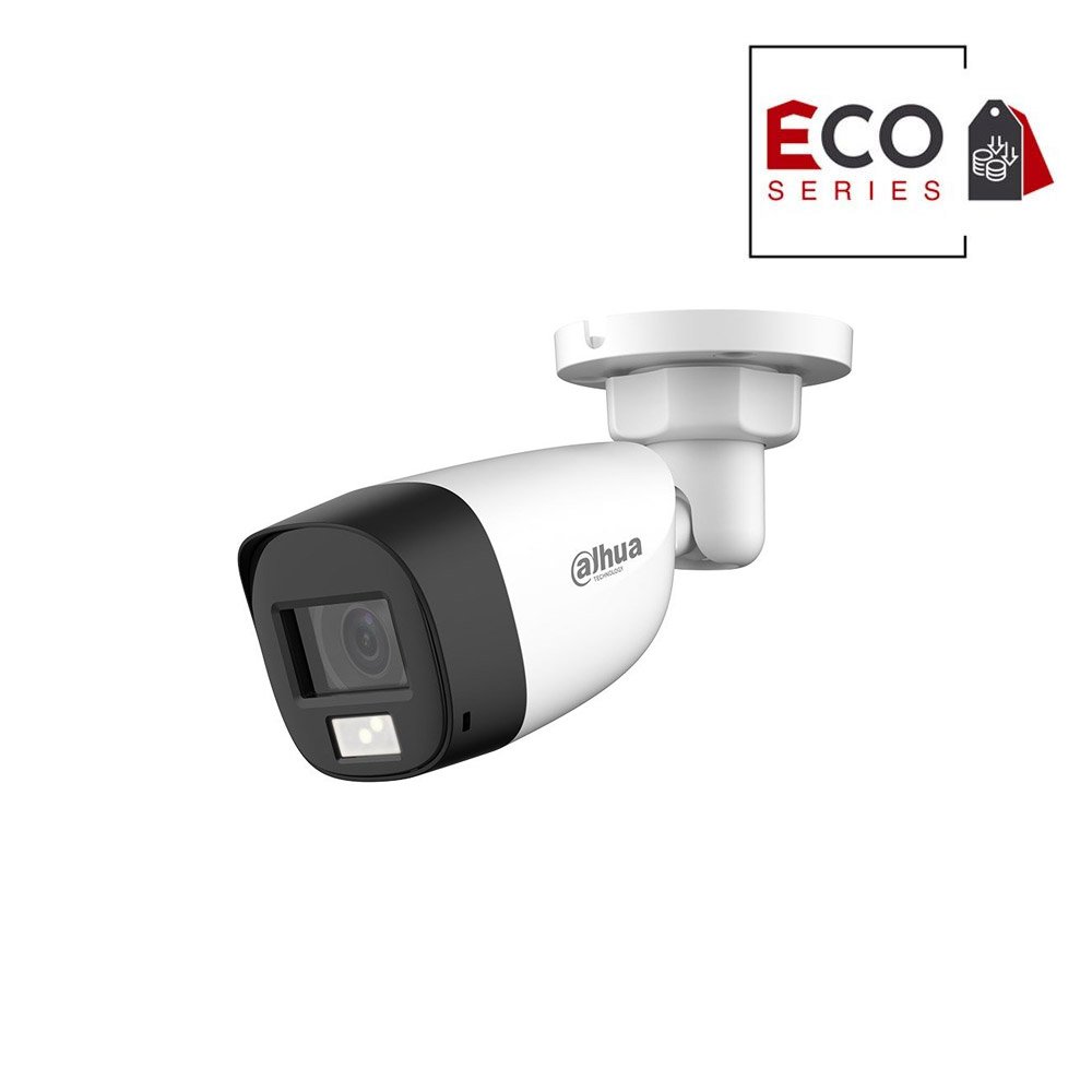 a23 Camera supraveghere exterior cu iluminare duala Dahua Eco Series Smart Dual Light HAC-HFW1200CL-IL-A-S6, 2 MP, IR/lumina alba 20 m, 2.8 mm, microfon - imagine 1