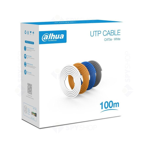 cablu-utp-cat5e-dahua-pfm920i-5eu-umaaain Cablu UTP CAT5e Dahua PFM920I-5EU-U, cupru, 100 metri - imagine 1