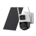 Camera supraveghere exterior wireless 4G IP WiFi PT cu panou solar si lentila duala Imou AOV Dual, 5+5 MP, 3.6 mm, IR 25 m, acumulator 10.000 mAh, microfon si difuzor, sirena, auto tracking, lumina avertizare rosie/albastra, slot card