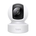 Camera supraveghere interior IP wireless WiFi PT TP-Link TAPO C212, 3 MP, 4 mm, IR 9 m, slot card, microfon si difuzor, detectie smart, 360 grade, sirena, Ethernet