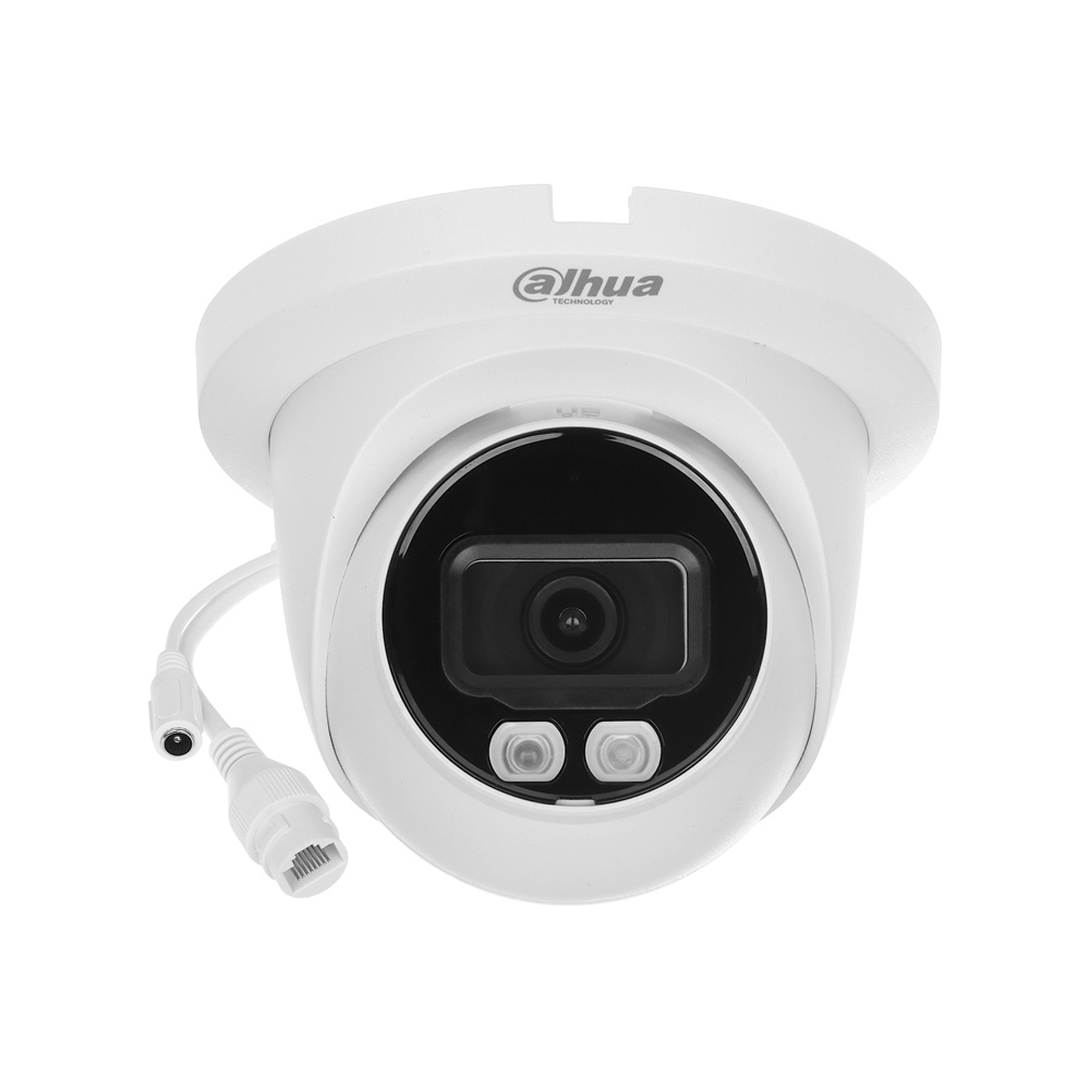Camera supraveghere IP Dome cu iluminare duala Dahua Full Color WizSense IPC-HDW2249TM-S-IL, 2 MP, lumina alba/IR 30 m, 2.8 mm, slot card, microfon, PoE - imagine 1