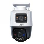 Camera supraveghere IP exterior cu lentila duala PT Imou Active Deterrence IPC-PS70FP-10M0, 5 + 5 MP, 3.6 mm, IR 30 m, microfon si difuzor, slot card, detectie om / vehicul, smart tracking, sirena, stroboscop, PoE