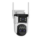 Camera supraveghere IP Speed Dome panoramica cu lentila duala WiFi 6 PT Vstarcam CS621ZR, 3 MP, 4+4+12 mm, microfon si difuzor, slot card, detectie om, auto tracking, color/IR noaptea, alarma vizuala/acustica, vizualizare de pe telefon