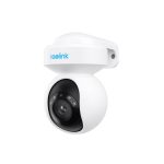 Camera supraveghere rotativa PTZ wireless WiFi Reolink E1 Outdoor E540, 5 MP, 3X Zoom, 2.8 - 8 mm, auto-tracking, detectie persoane / vehicule / animale, IR / lumina alba 12 m, microfon, difuzor, slot card