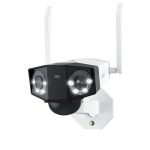 Camera supraveghere wireless GSM 4G Reolink Duo 2 LTE G750, 8 MP, unghi vizual 180 grade, slot card, lumina alba/IR 30 m, 10.400 mAh, detectie oameni/vehicule, microfon, difuzor, PIR