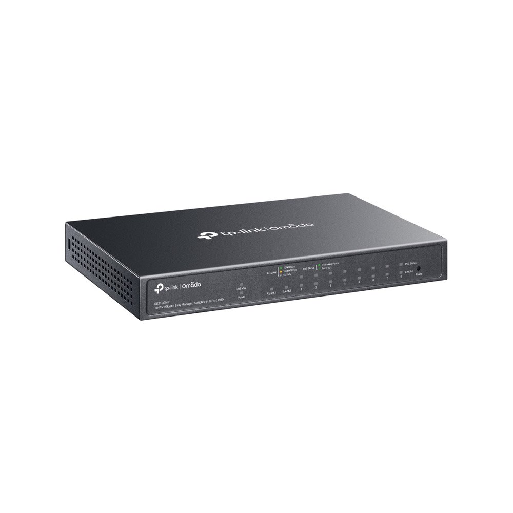 es210gmp3 Switch cu 8 porturi Gigabit TP-Link Omada ES210GMP, 20 Gbps, 14.88 Mpps, MAC 8K, 2 porturi uplink, management - imagine 1