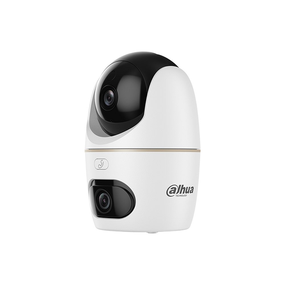 h3d-3f1 Camera supraveghere WiFi rotativa IP Dome Dahua Hero Dual H3D-3F, 3 + 3 MP, 2 x 3.6 mm, IR / lumina alba 30 m, slot card, microfon si difuzor, auto-tracking, detectie animale / oameni - imagine 1