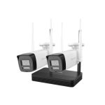 Kit supraveghere exterior WiFi HikVision Easy-Link HiLook IKS-2042BH-PH/W, 2MP, 2.8 mm, IR 30, microfon, difuzor, detectie miscare, slot card