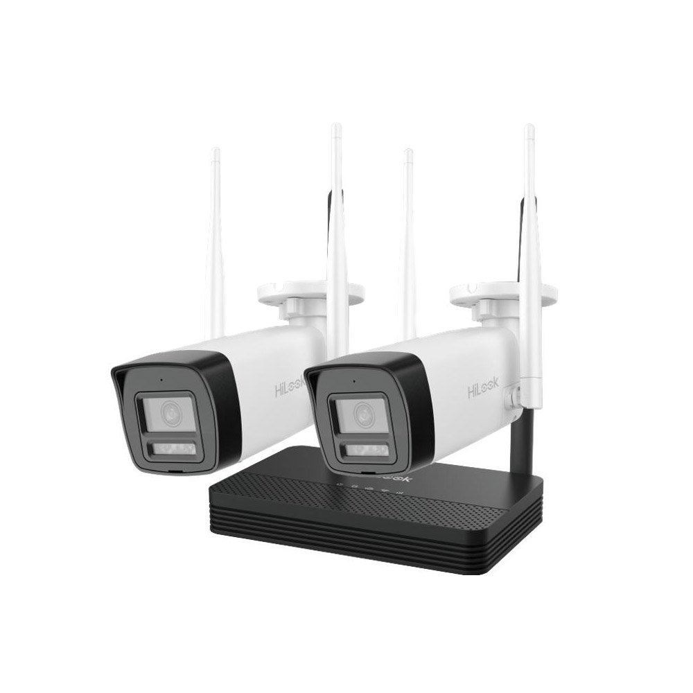 iks-2044bh-phw_1 Kit supraveghere exterior WiFi HikVision Easy-Link HiLook IKS-2042BH-PH/W, 2MP, 2.8 mm, IR 30, microfon, difuzor, detectie miscare, slot card - imagine 1