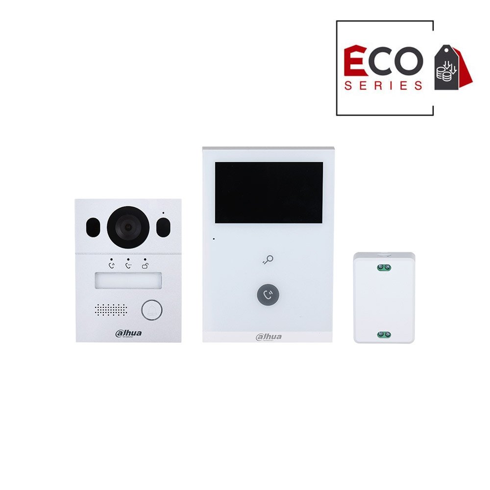 ktx02_f_ Kit videointerfon Dahua Eco Series KTX02(F), 1 familie, ecran 4.3 inch, 960 x 576 pixeli, slot card, comunicare bidirectionala, auto IR - imagine 1