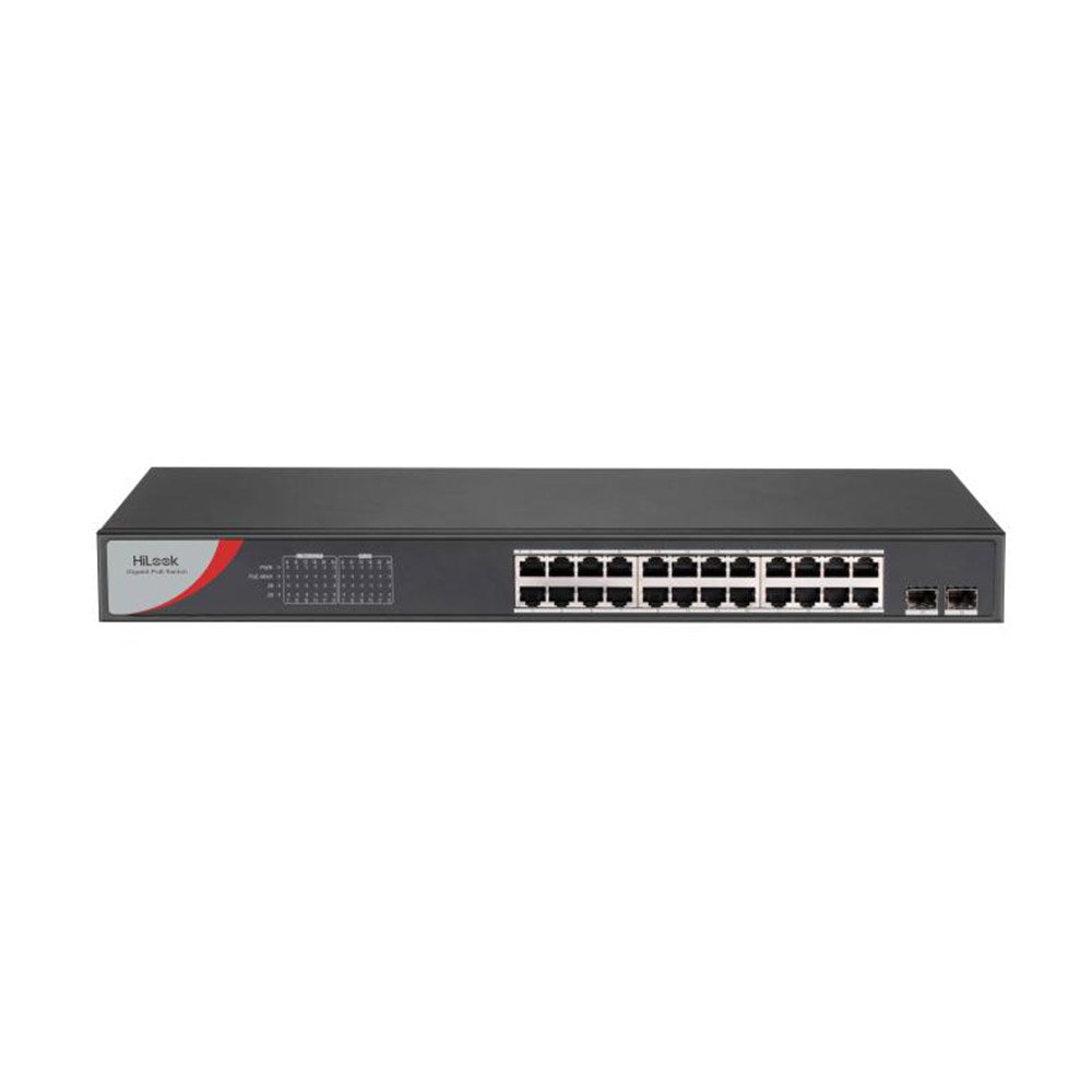 ns-0526p-225 Switch PoE cu 24 porturi HikVision HiLook NS-0526P-225, 10/100/1000 Mbps, 52 Gbps, 38.69 Mpps, MAC 8K, fara management - imagine 1
