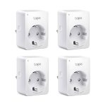 Priza smart WiFi TP-Link TAPO P110(4-PACK), 3680W, 16A, 2.4 GHz, control de pe telefon, 4 bucati