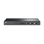 Router 8 porturi TP-Link Omada ER8411, 10G, management centralizat, 10 Gbps, 3 SFP, sursa dubla de alimentare