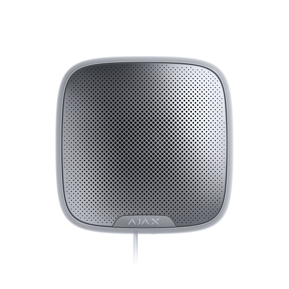 sirena-de-exterior-cu-led-ajax-streetsiren-fibra-wh Sirena de exterior cu LED Ajax STREETSIREN FIBRA WH, 113 dB, 2000 m, IP54 - imagine 1