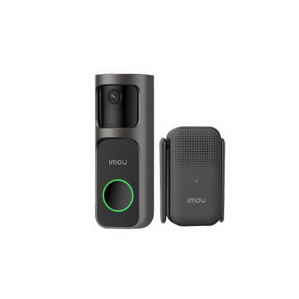 Sonerie video wireless Imou Doorbell DB-2SP-3T0W/DS2S, 3 MP, 2.3 mm, acumulator 5000 mAh, PIR, IR 5 m, microfon si difuzor, slot card, detectie miscare - imagine 1