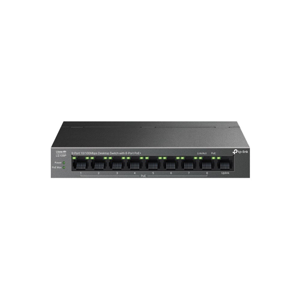 switch-cu-8-porturi-tp-link-ls109p_-1.8-gbps_-1.3392-mpps_-250-m_-plug_play_-poe Switch cu 8 porturi TP-Link LS109P, 1.8 Gbps, 1.3392 Mpps, 250 m, plug&play, PoE - imagine 1