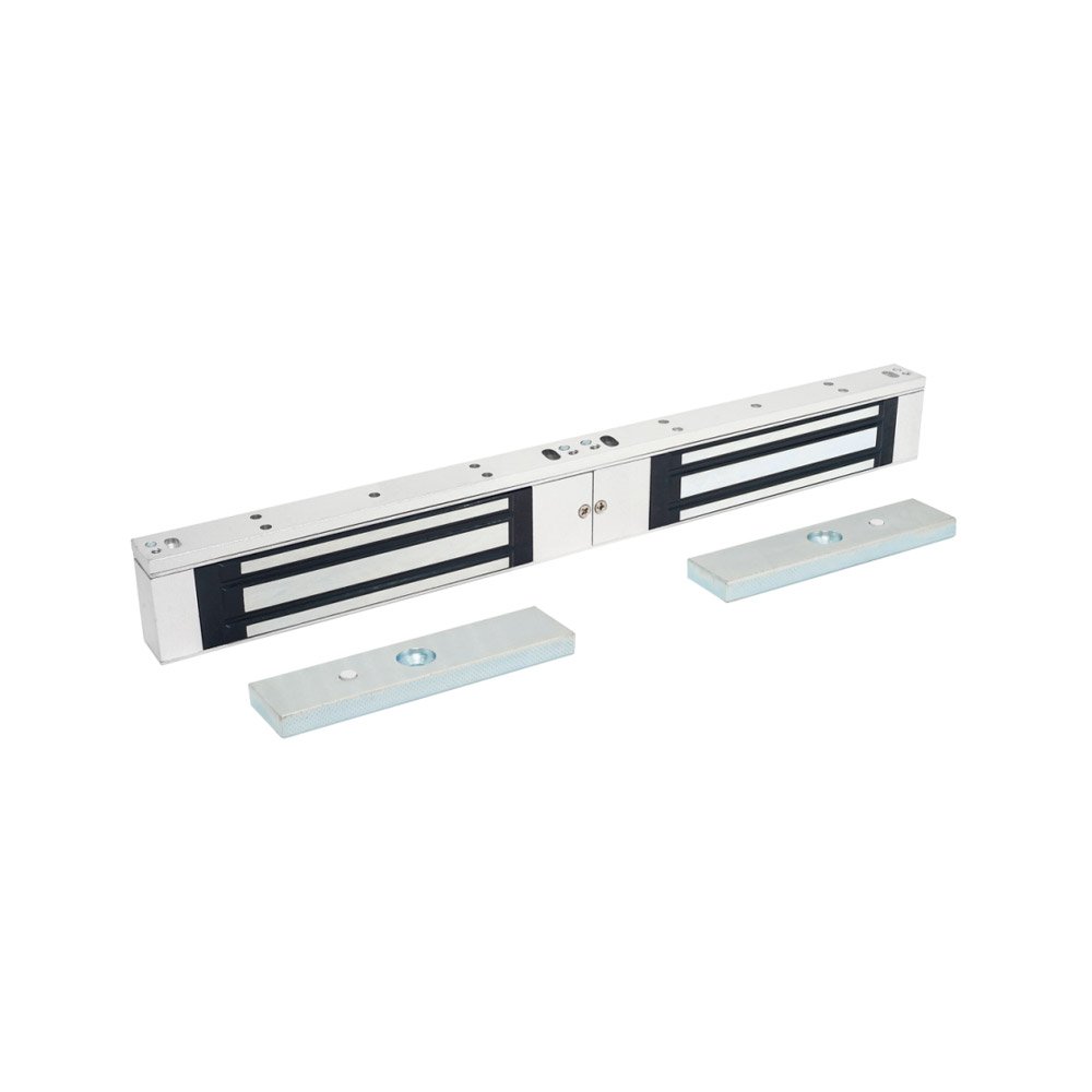 Electromagnet interior pentru usa dubla LinkPower ML-180BM, 130-360 mm, 180 kgf, 12/24 V, 150-300 mA, aluminiu, monitorizare status incuietoare - imagine 1